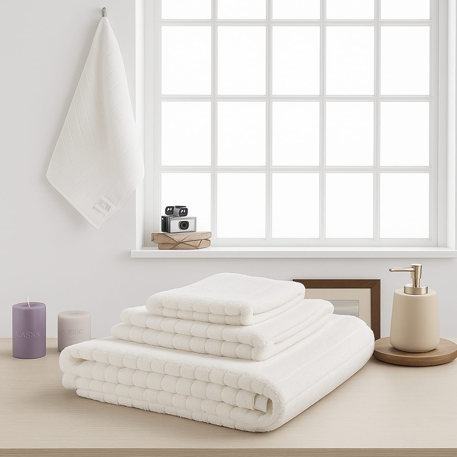 Bath towels - white